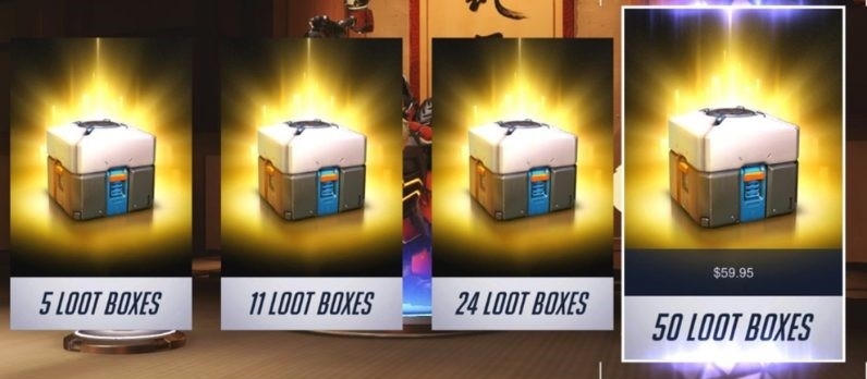 Showing loot boxes and microtransactions in games