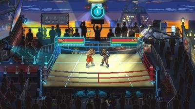 Two boxers in the ring